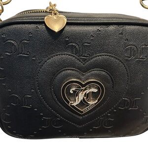 NWOT Juicy Couture Black Heart Crossbody Bag